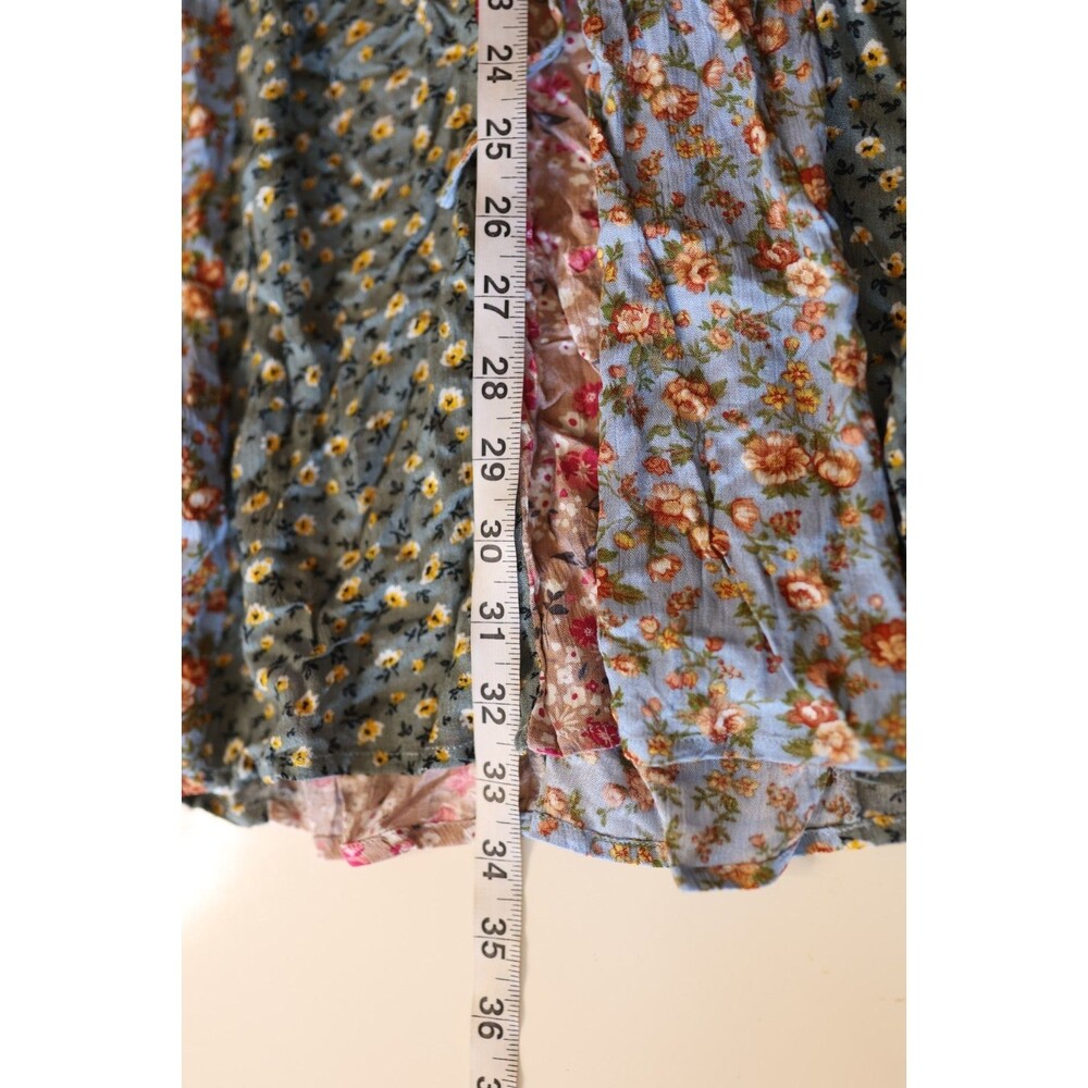 NWT Gigio Floral Colorful Boho Flowy Dress Oversized Cottagecore Peasant Prairie - Picture 9 of 11